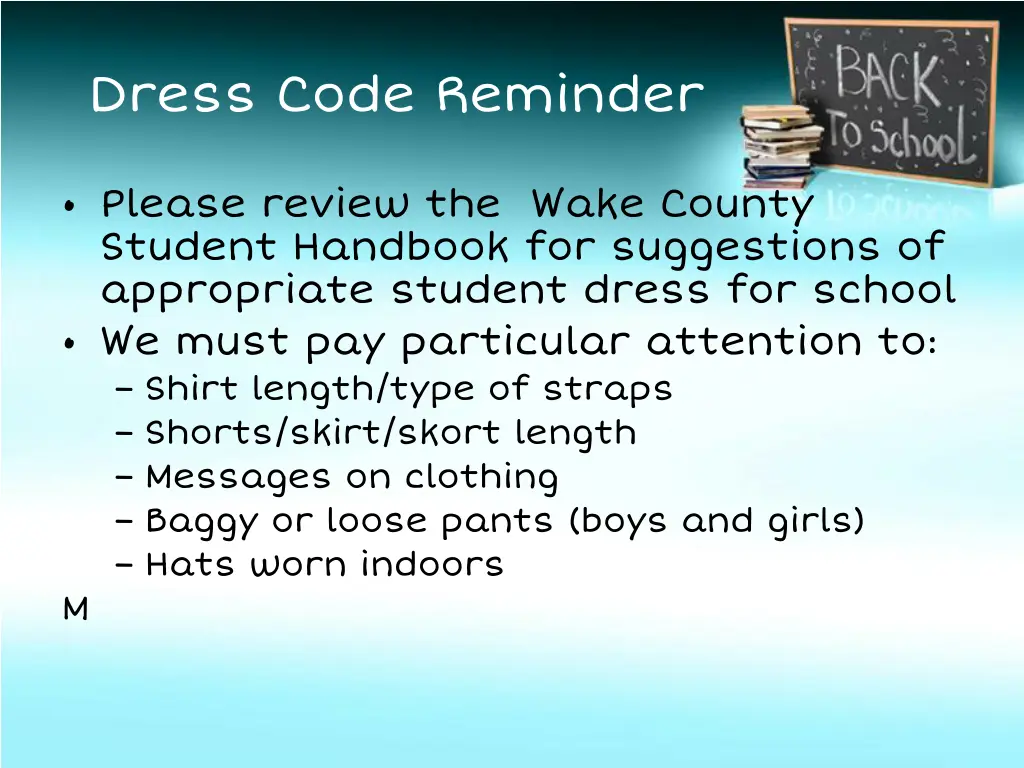 dress code reminder