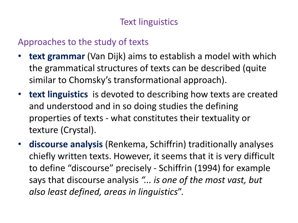 text linguistics 1