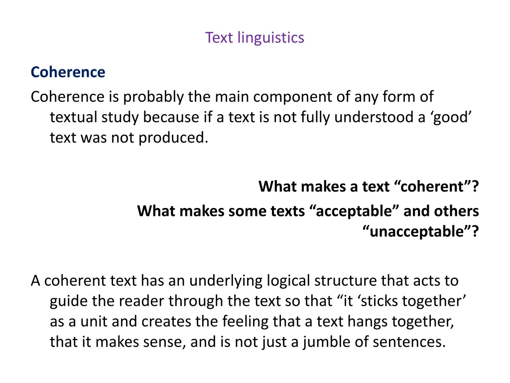 text linguistics 4