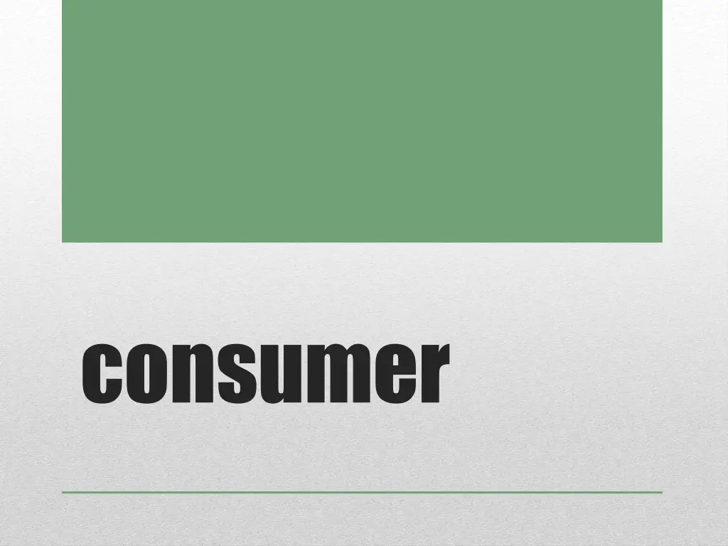 consumer