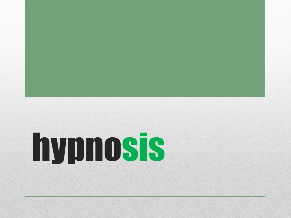 hypnosis