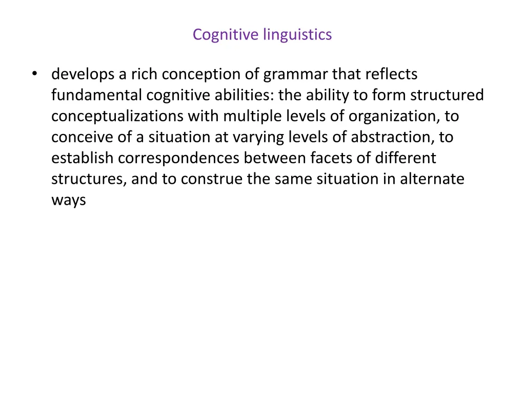 cognitive linguistics 5