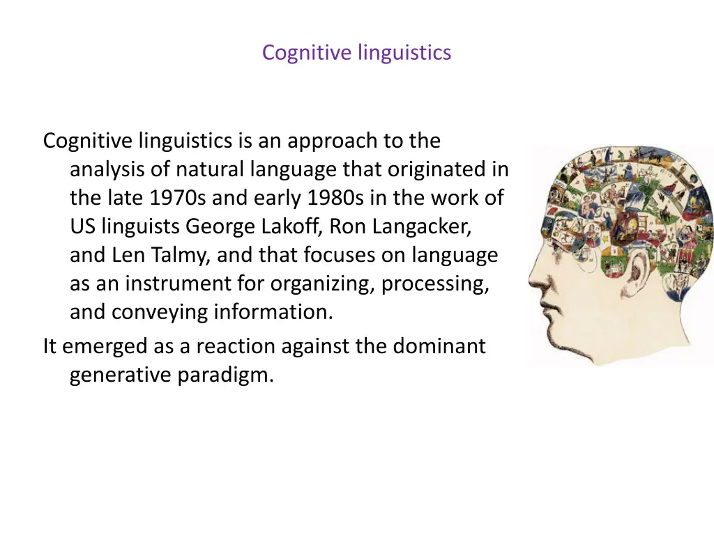 cognitive linguistics