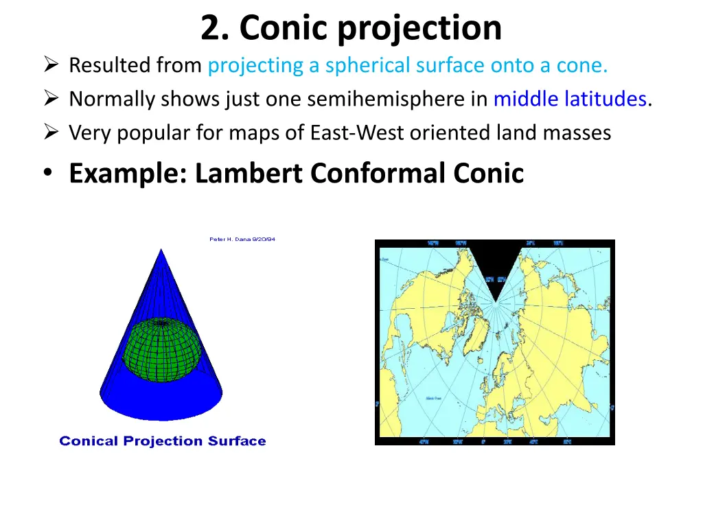 2 conic projection