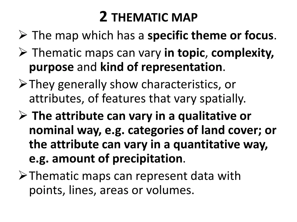 2 thematic map