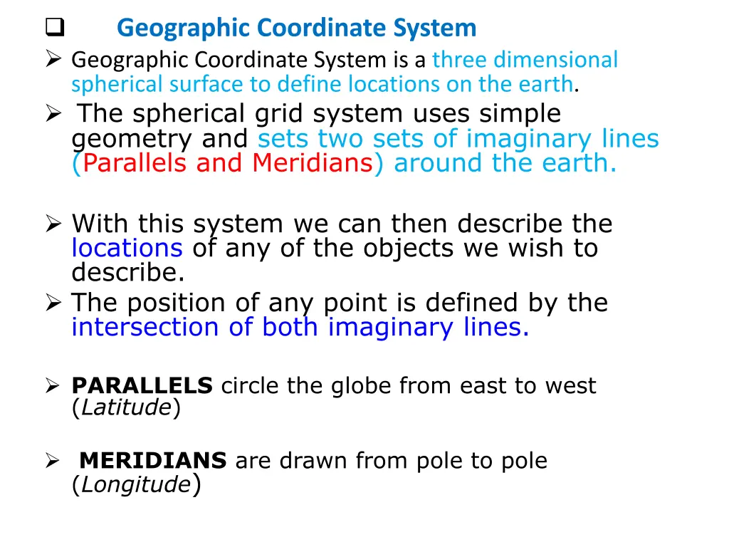 geographic coordinate system geographic