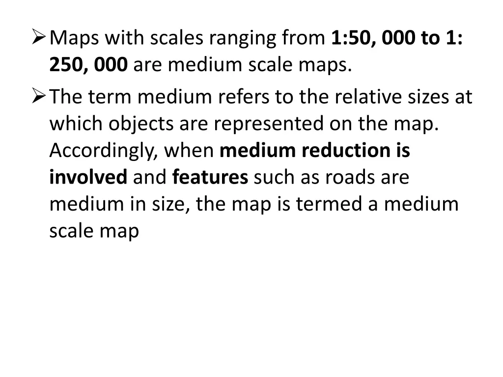 maps with scales ranging from