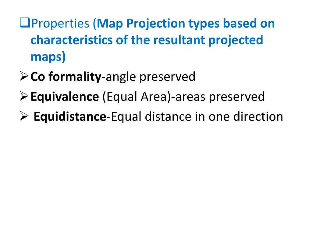 properties map projection types based