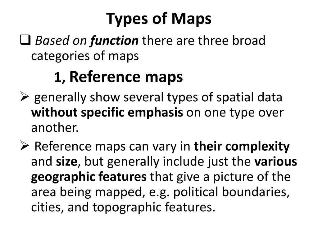 types of maps