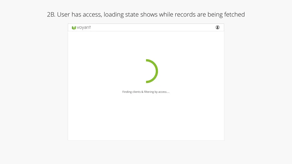 2b user has access loading state shows while