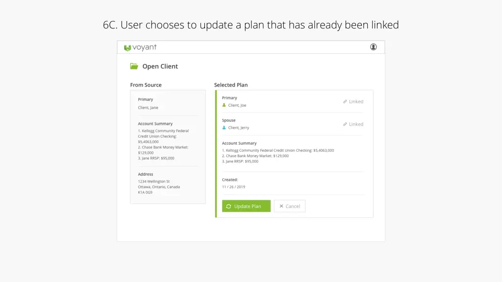 6c user chooses to update a plan that has already