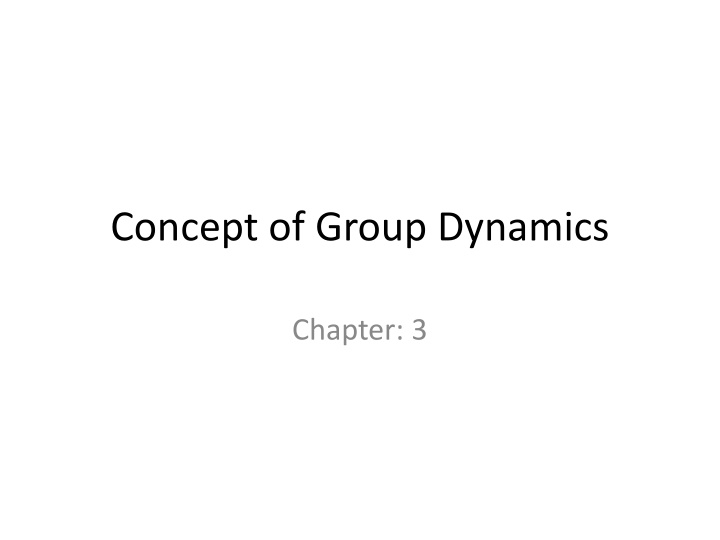 concept of group dynamics