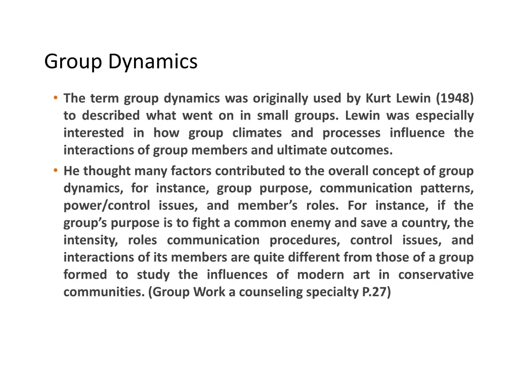 group dynamics