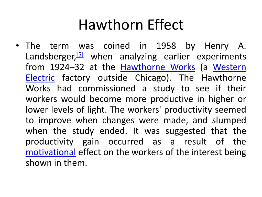 hawthorn effect