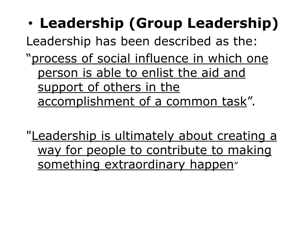 leadership group leadership leadership has been