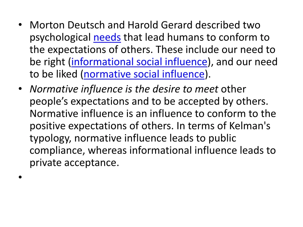 morton deutsch and harold gerard described