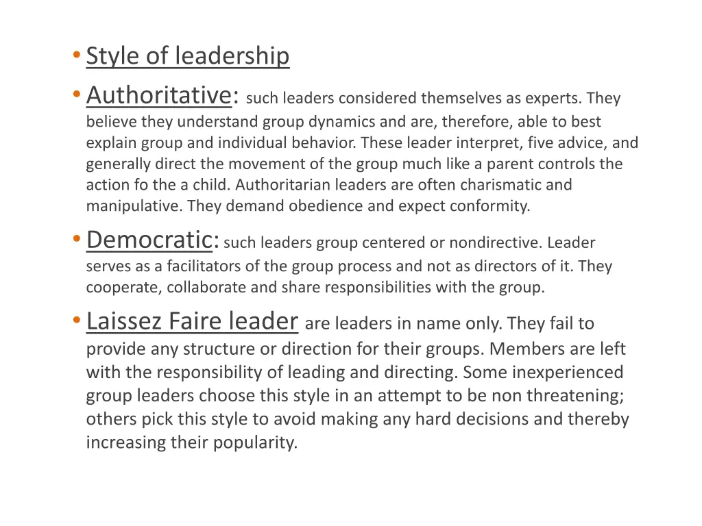 style of leadership authoritative such leaders