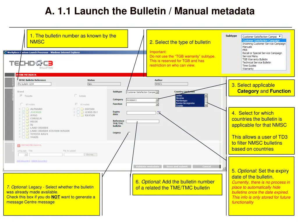 a 1 1 launch the bulletin manual metadata 1