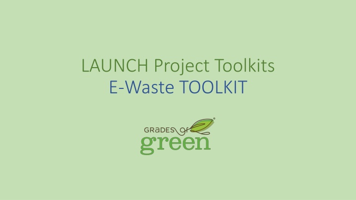 launch project toolkits e waste toolkit