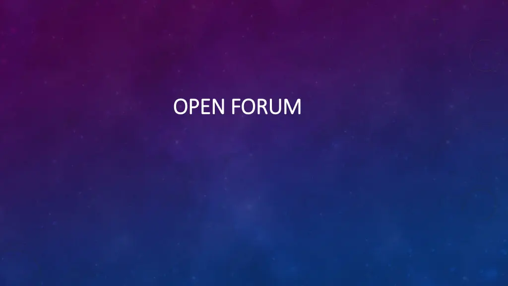 open forum open forum