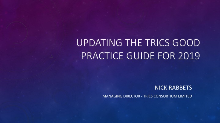 updating the trics good practice guide for 2019