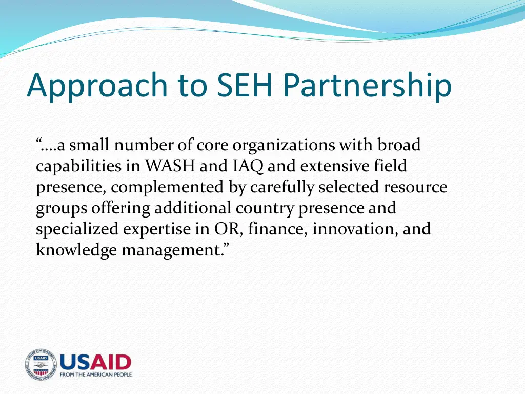 approach to seh partnership