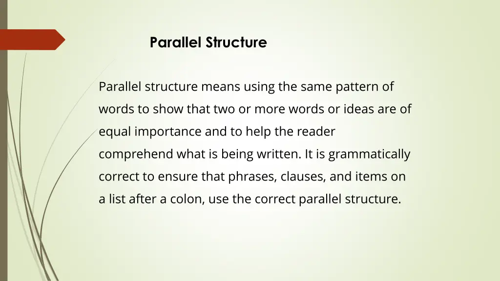 parallel structure