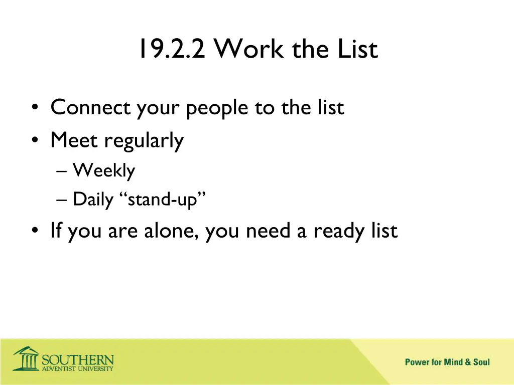 19 2 2 work the list