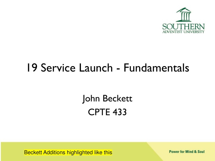 19 service launch fundamentals