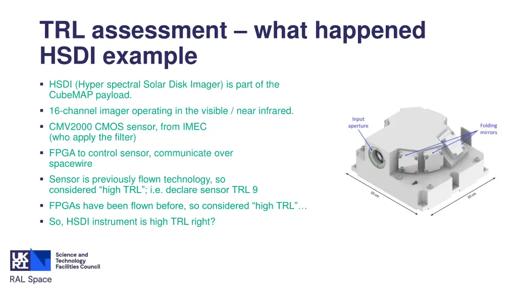 trl assessment what happened hsdi example