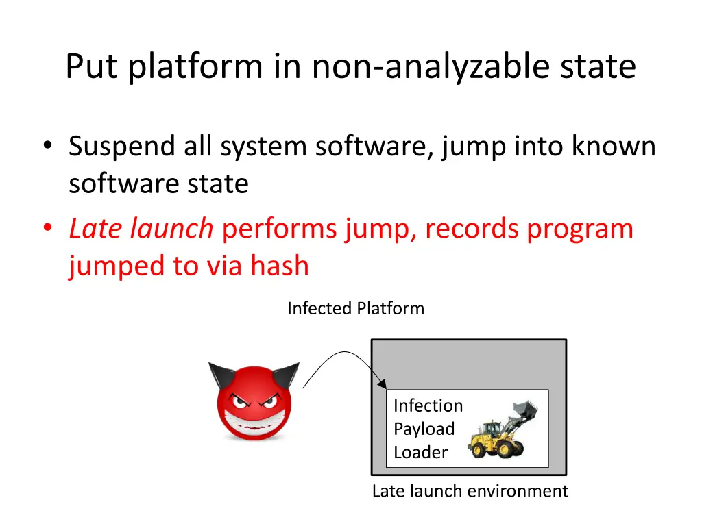 put platform in non analyzable state