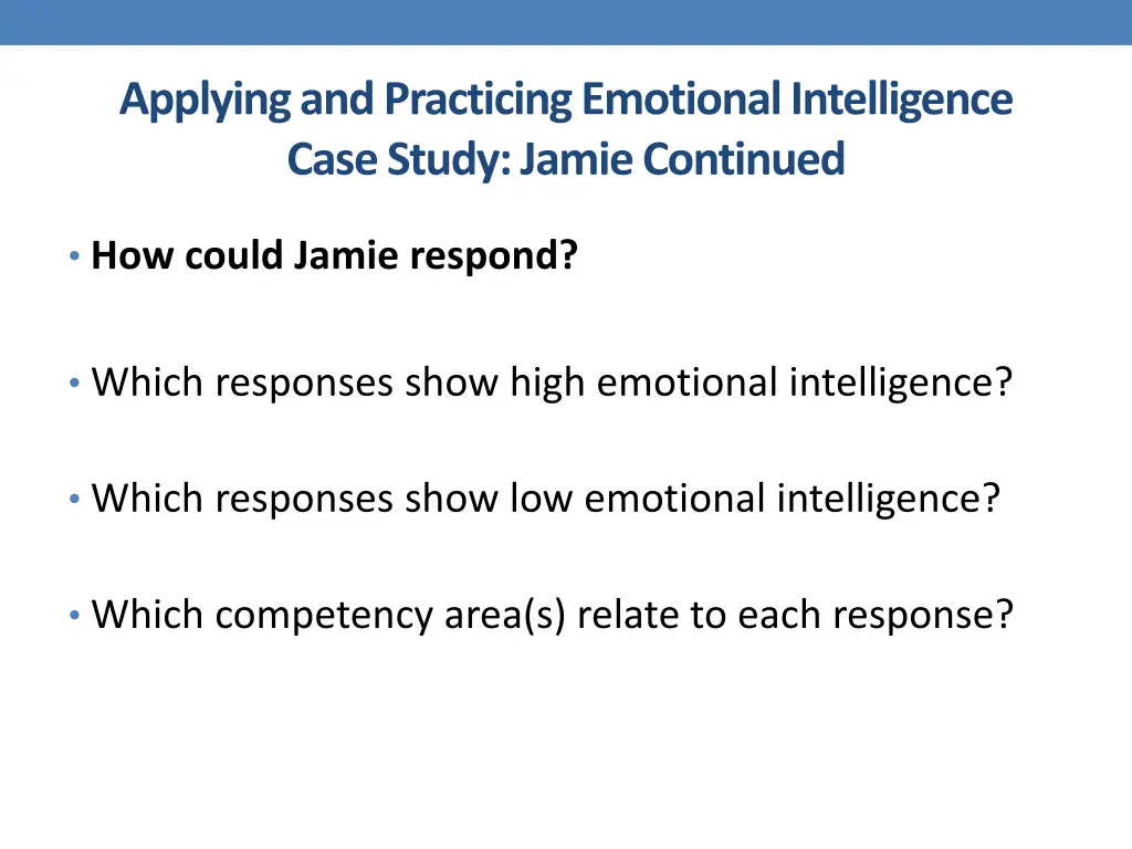 applying and practicing emotional intelligence 1