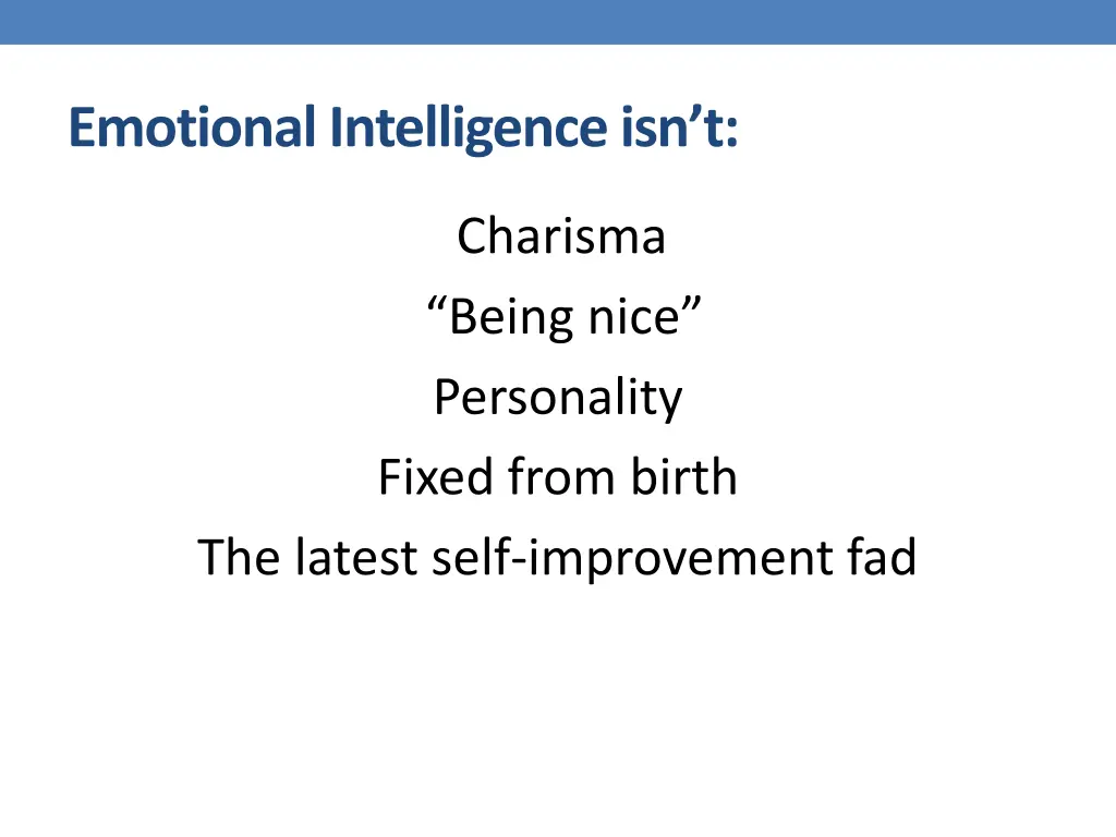 emotional intelligence isn t