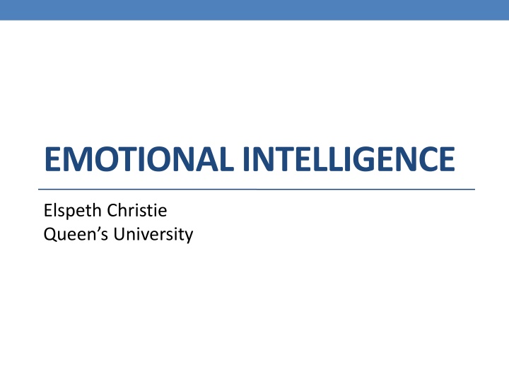 emotional intelligence