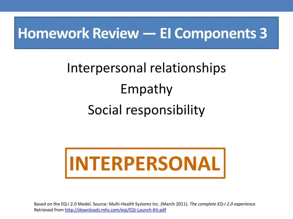 homework review ei components 3