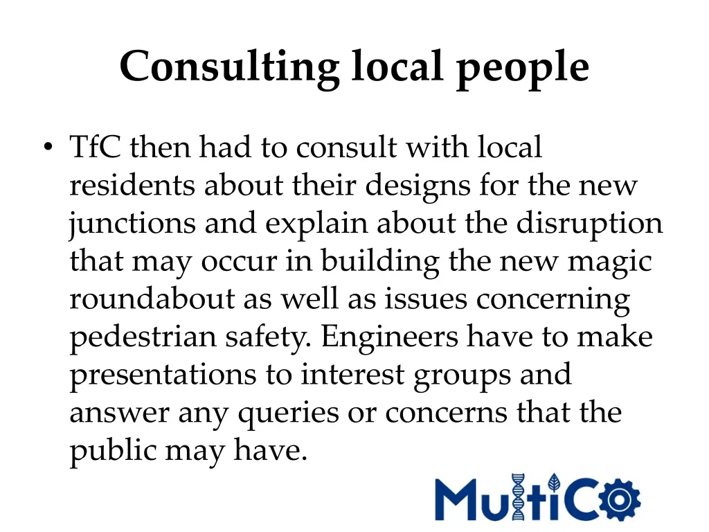 consulting local people