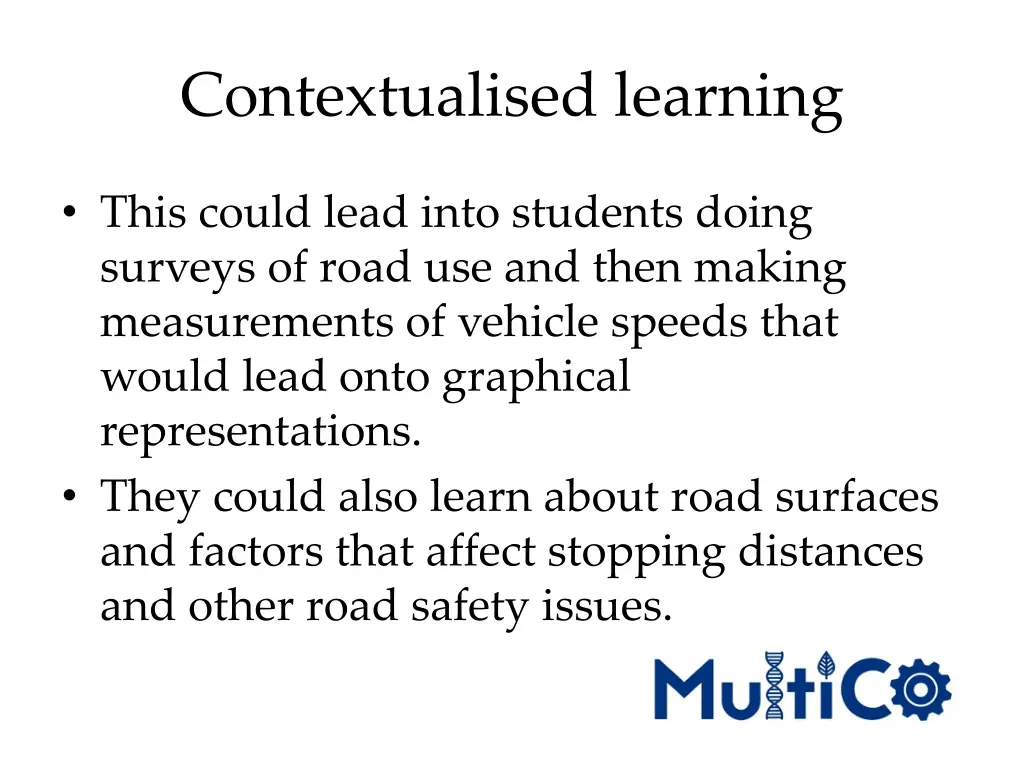 contextualised learning