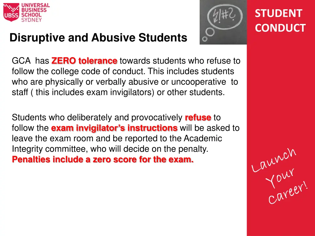 student conduct