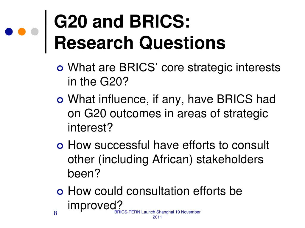 g20 and brics research questions