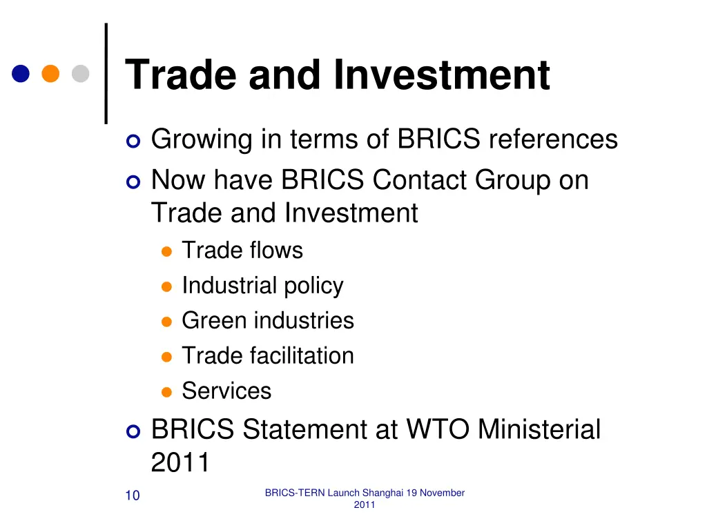 trade and investment