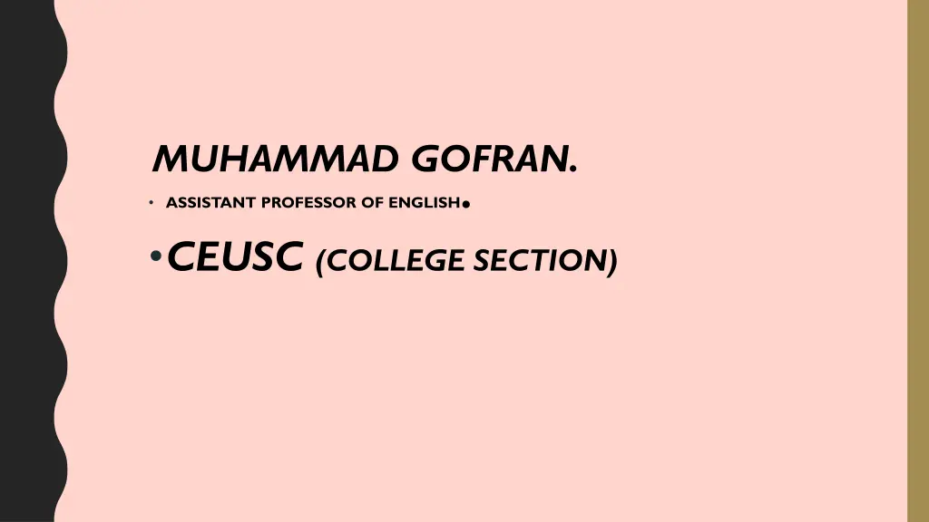 muhammad gofran assistant professor of english