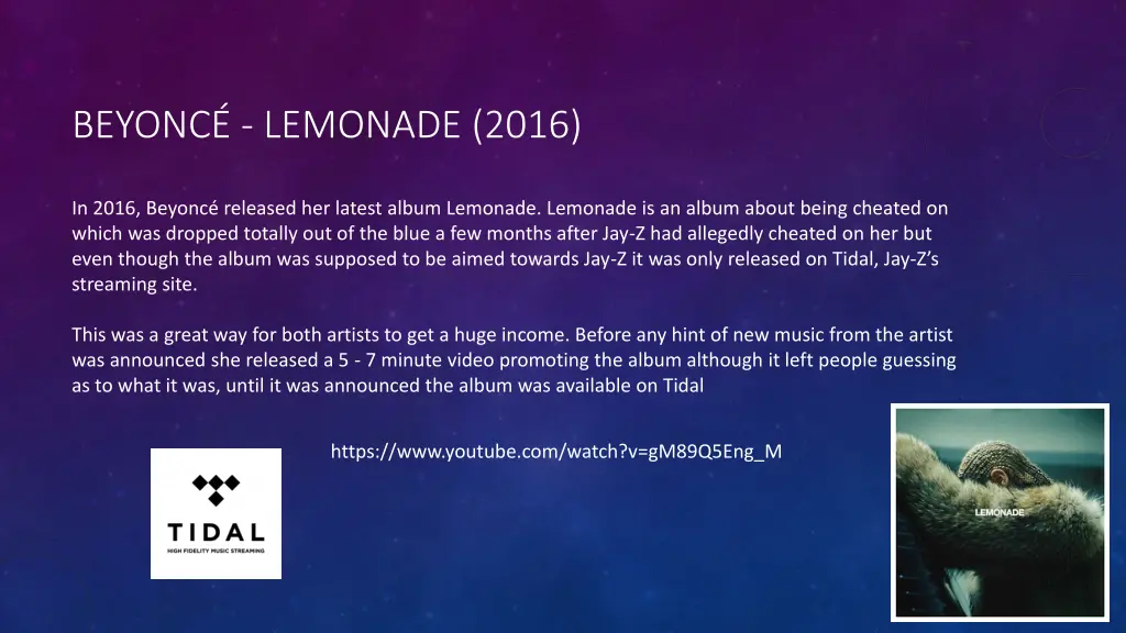 beyonc lemonade 2016