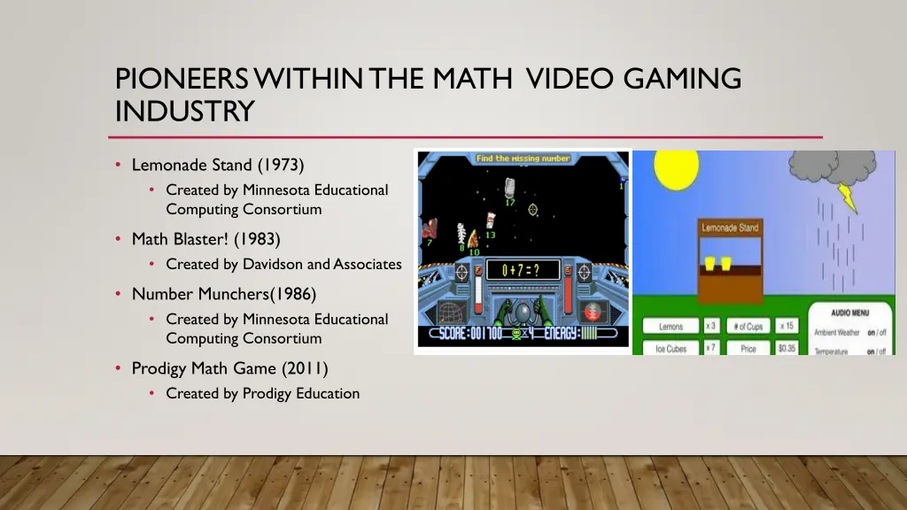 pioneers within the math video gaming industry