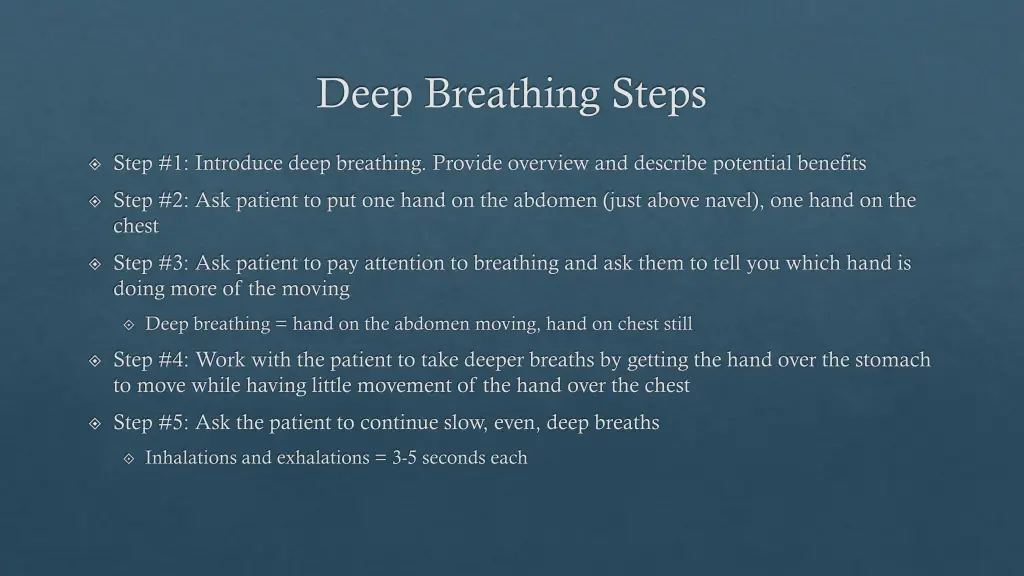 deep breathing steps