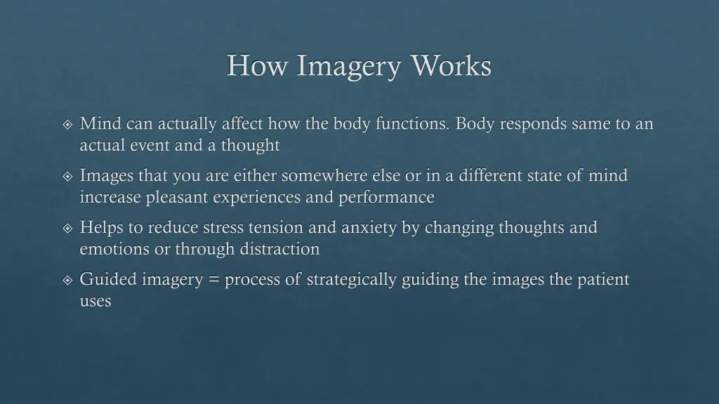 how imagery works