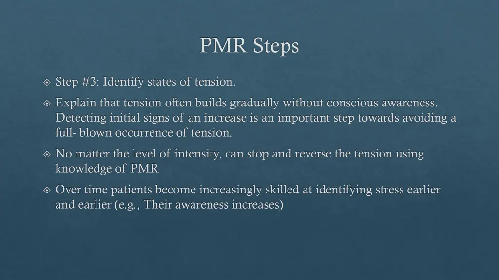 pmr steps 1