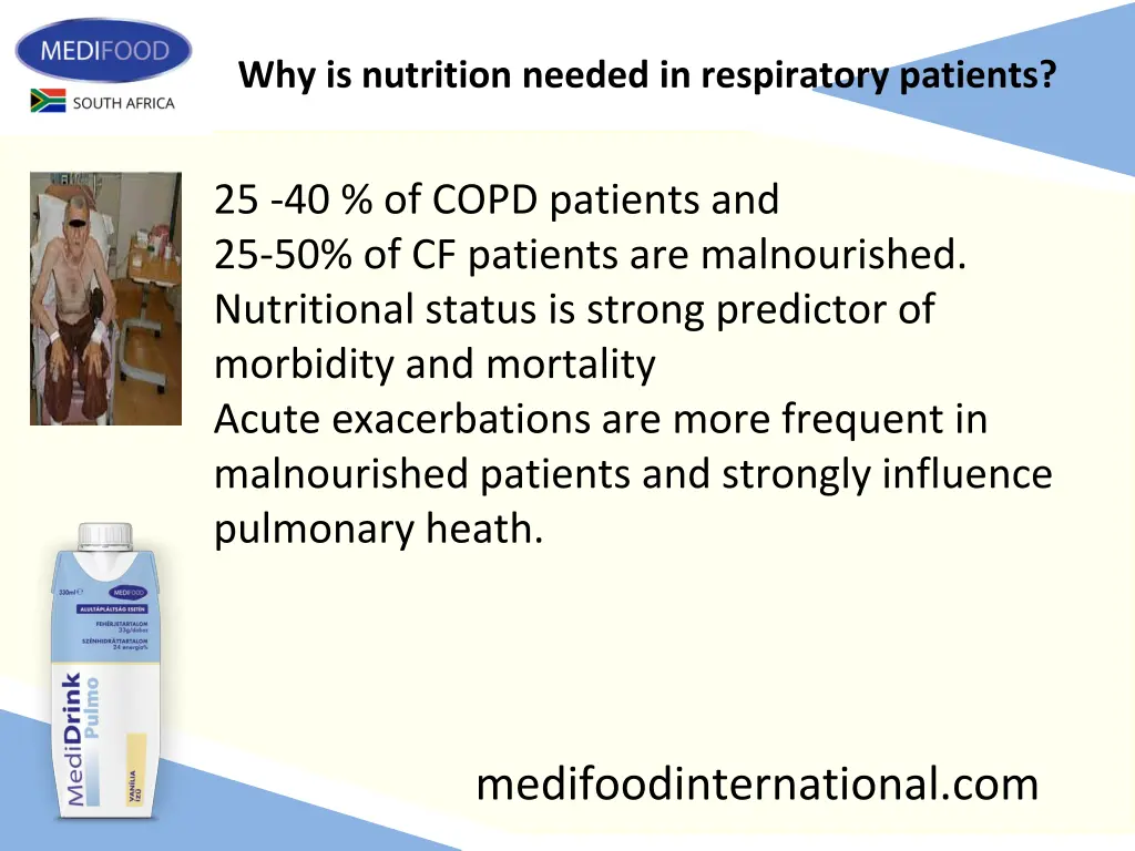 why is nutrition needed in respiratory patients