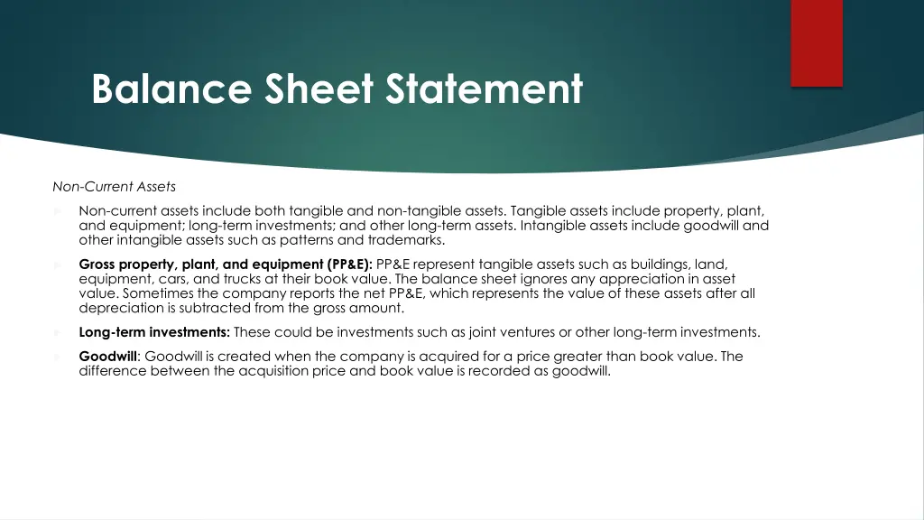 balance sheet statement 2