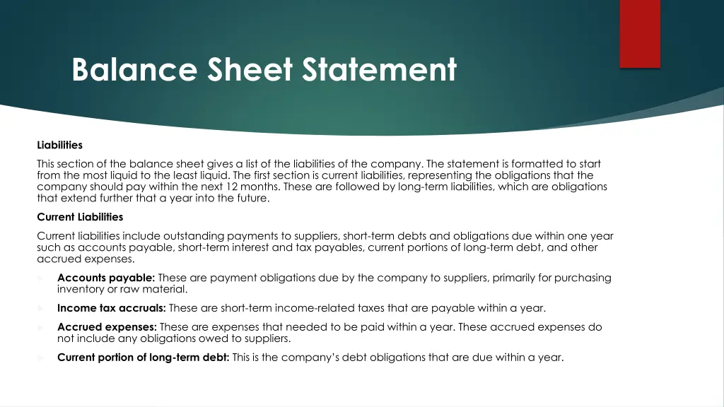 balance sheet statement 3