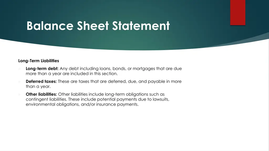 balance sheet statement 4